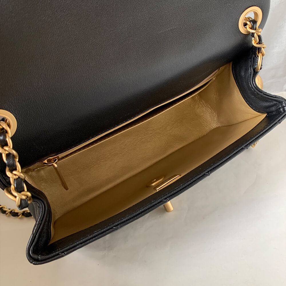 Ch*el pearl crush mini rectangular flap