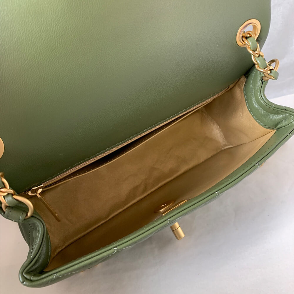 Ch*el pearl crush mini rectangular flap