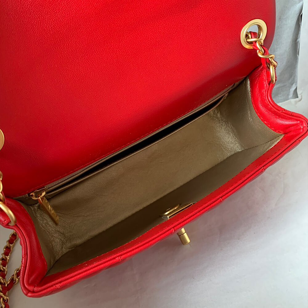Ch*el pearl crush mini rectangular flap
