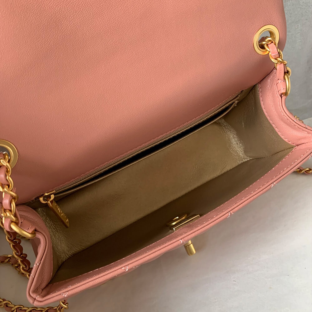 Ch*el pearl crush mini rectangular flap