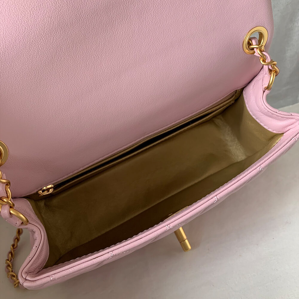 Ch*el pearl crush mini rectangular flap