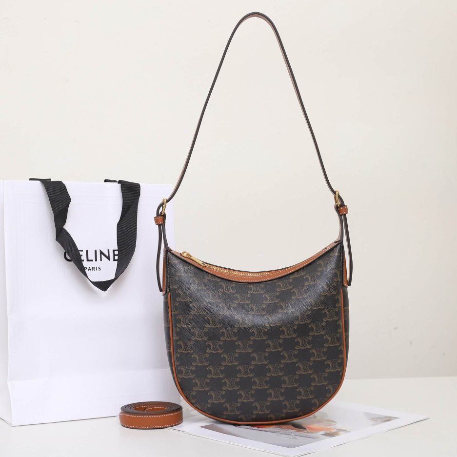 Ce**e heloÏse triomphe logo printed calfskin small bag