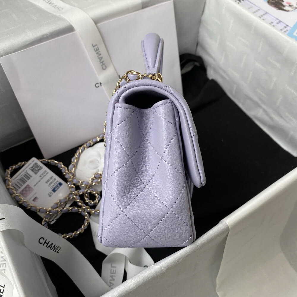 Ch*el mini classic handbag with top handle