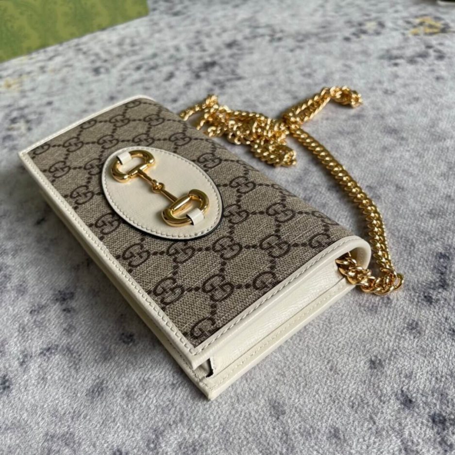 G*u*i horse buckle 1955 chain wallet