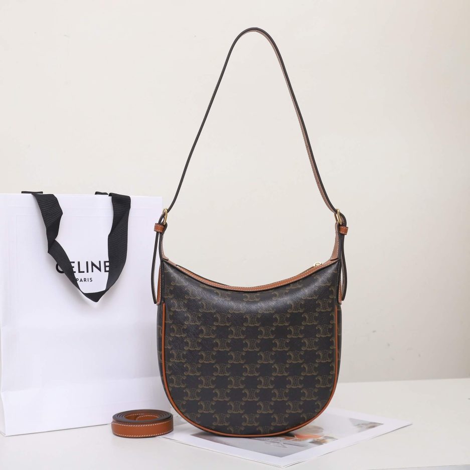 Ce**e heloÏse triomphe logo printed calfskin small bag
