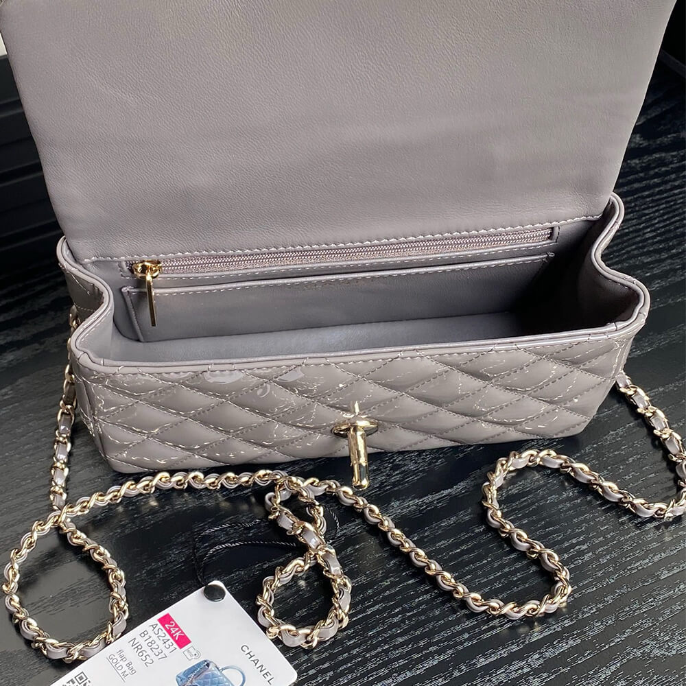 Ch*el mini classic handbag with top handle