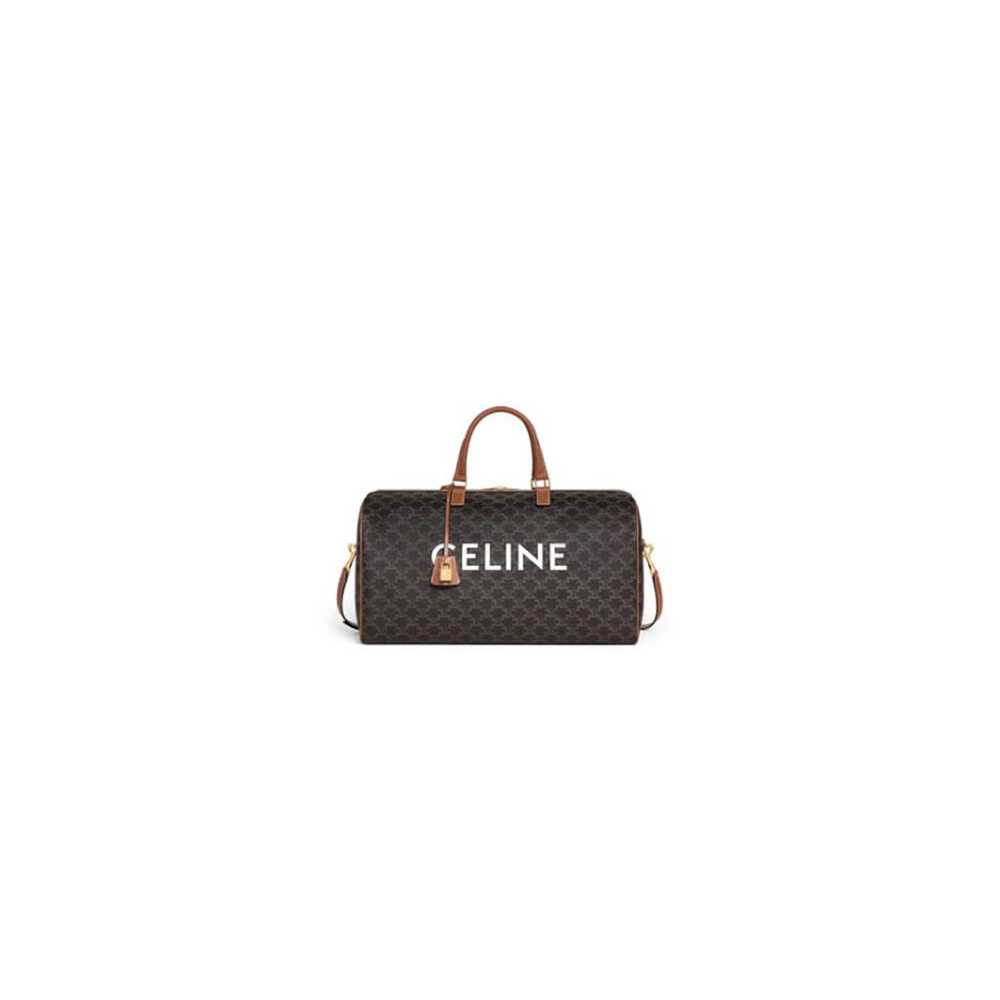 Ce**e large travel bag in logo print and calfskin