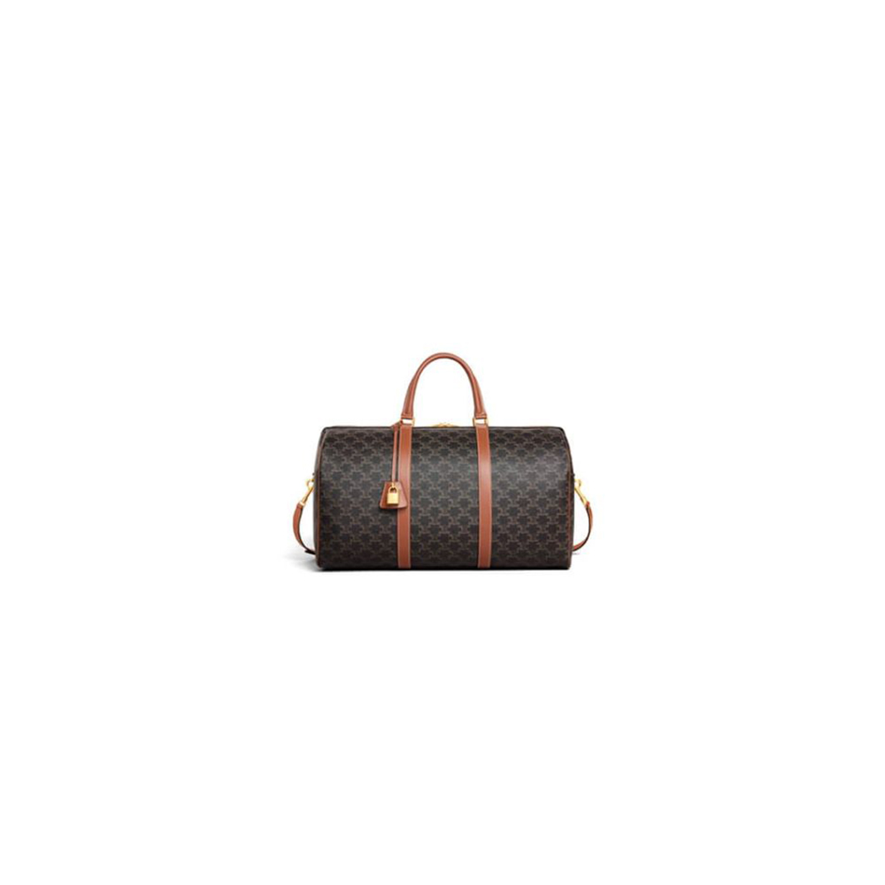 Ce**e large travel bag in logo print and calfskin