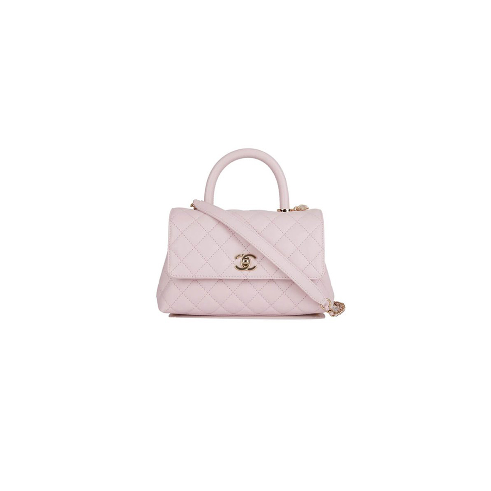 Ch*el coco handle bag small
