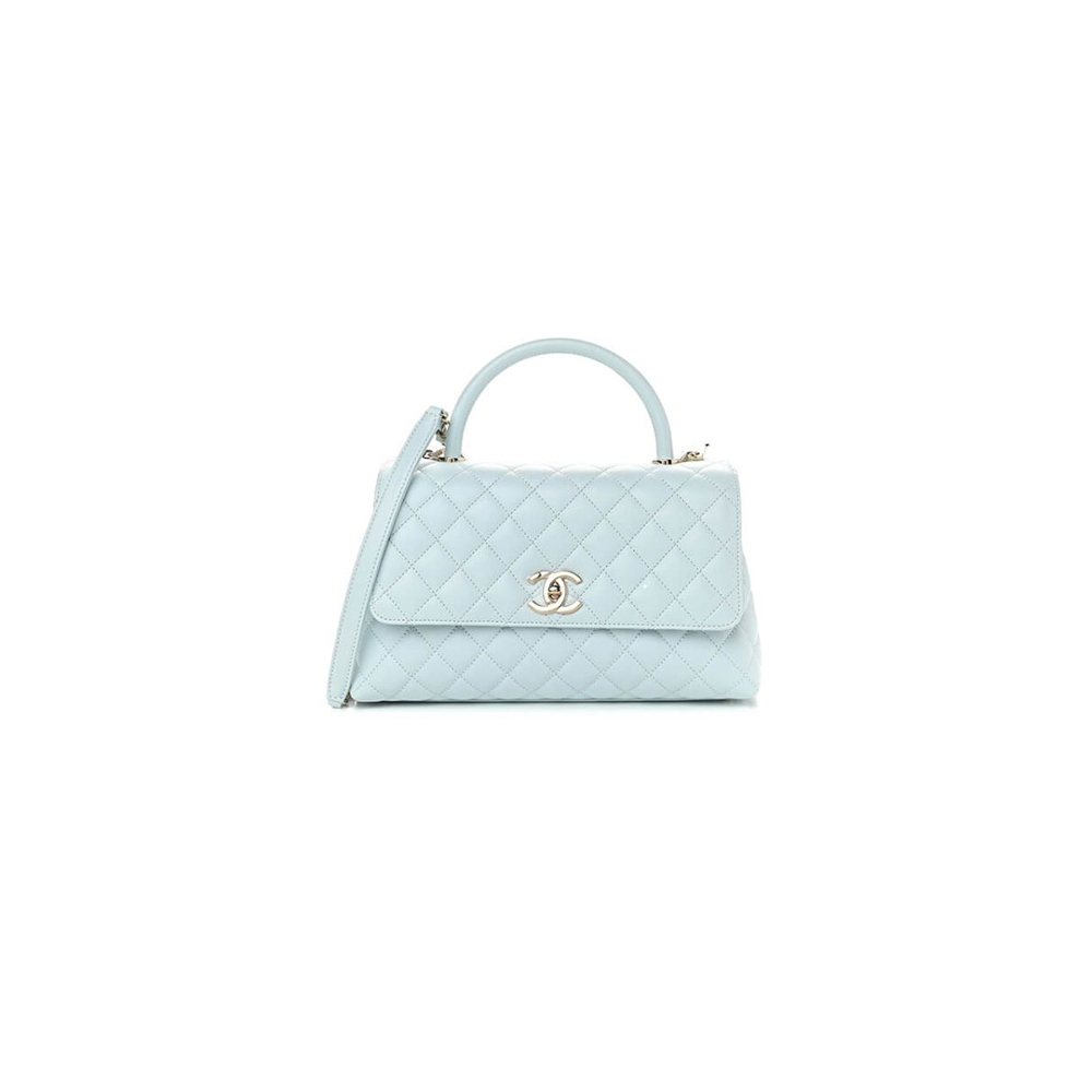 Ch*el coco handle bag small