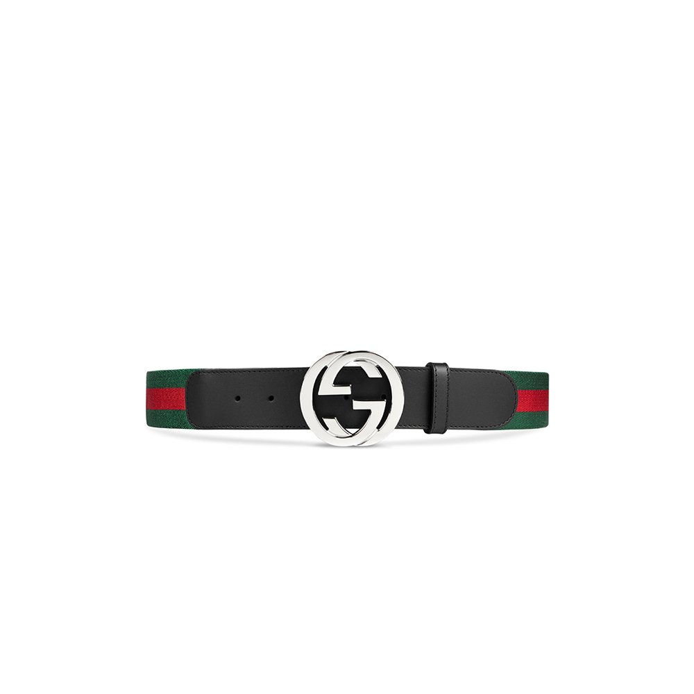 G*u*i buckle web belt