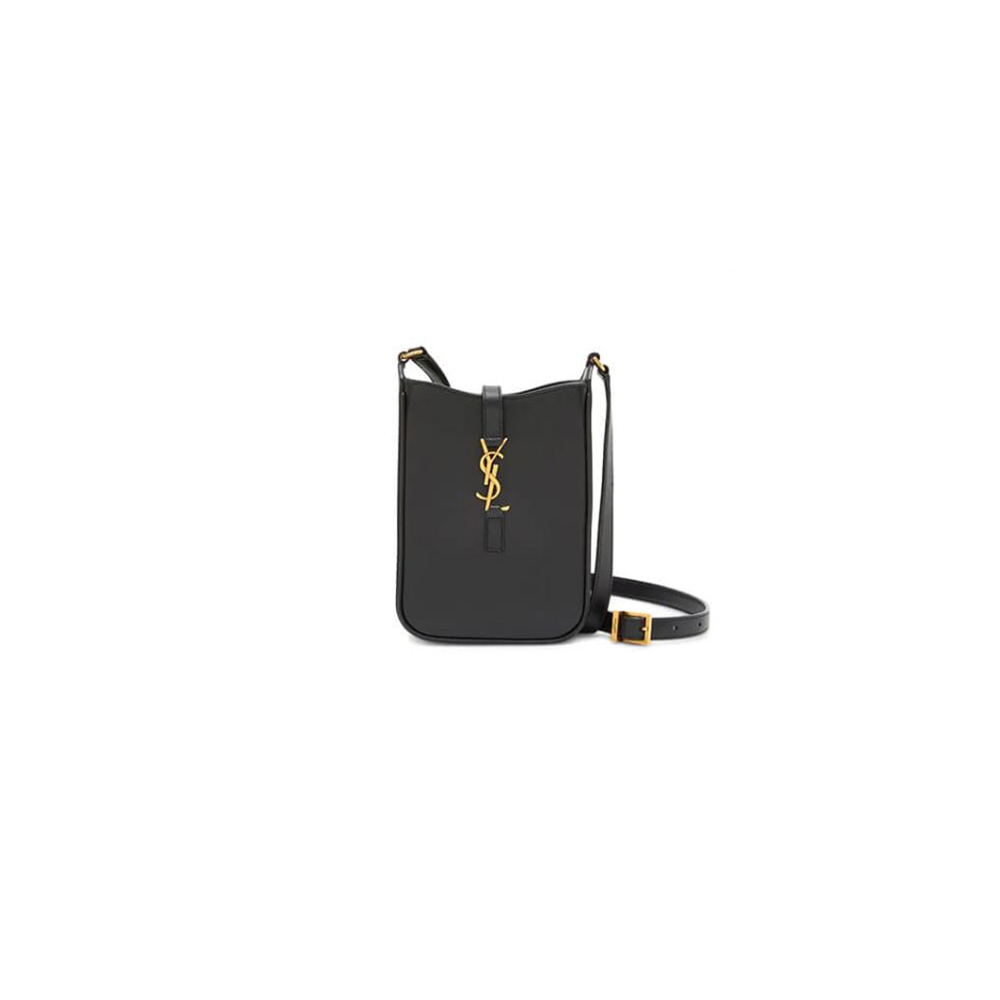 YSL Le 5 à 7 mini vertical bag in shiny leather
