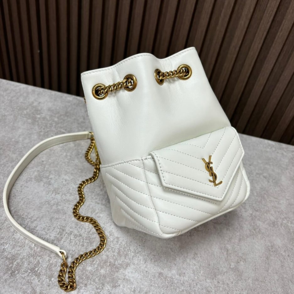 YSL Joe quilted lambskin mini bucket