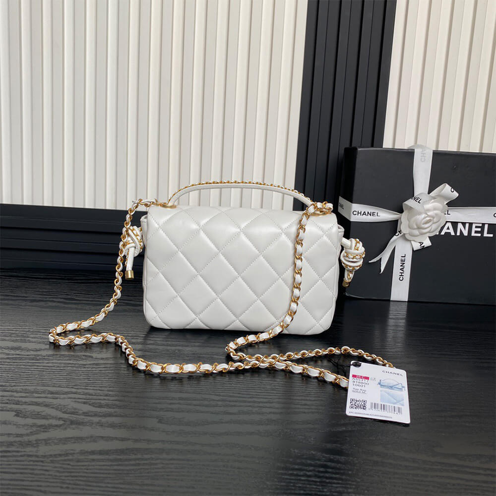 Ch*el flap bag with top handle(high-end grade)